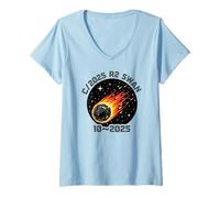 Womens Comet C/2025 R2 SWAN October Sky Event V-Neck T-Shirt