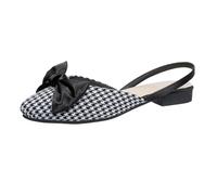 Women's Comfort Ankle Strap Flat Sandals Women's Baotou Sandals French Pointed Shallow Mouth Thick Heel Hollow Bow Small Fragrant Wind Single Shoes Tan Wege Sandal Ladies Wide Fit (B,41)