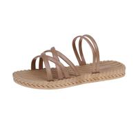 Women's Comfort Extra Wide Fit Flat Sandals Summer Korean Version Of The Internet Roman Style Flat Student Sandals Black Sliders Women Size 4 Slippers UK for Summer (Beige, 5)