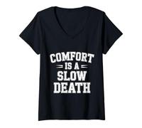Womens Comfort is A Slow Death - V-Neck T-Shirt
