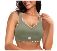 Women's Comfort Plus Size Unpadded Lace Underwire Bra Adjustable Straps for Support and Breathable All Day Wear (Green, XXXXXXL)