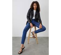 Womens Comfort Slim Mom Jeans Mid Wash 6