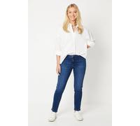 Womens Comfort Stretch Slim Jeans Mid Wash 12