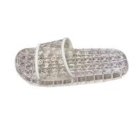 Womens Comfortable Extra Wide Fit Flat Sandals Ladies High Grade Transparent Slippers Summer Home Female Bathroom Home Non Soft Bottom Slippers Sandels Size 5 Brown Rose Gold (White,4)