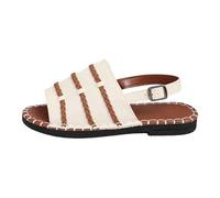 Womens Comfortable Extra Wide Fit Flat Sandals Women's Summer Flops With Heel And Exposed Toes Women's Formal Sandals Flops With Platform Comfortable Black Sandal Heels Girls Walking (White,39.00)