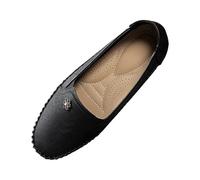 Women's Comfortable Jogging Shoes with Elastic Orthopaedic Non-Slip Walking Shoes Trainers Jogging Shoes Comfortable Leisure Shoes Lightweight Fitness Shoes, black, 2/2.5 UK