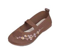 Womens Comfortable Loafers,Flats Slip-On Orthopedic Sandals Breathable Shoes Women's Loafers Moccasins Loafer Women Red for Walk Office Indoor Outdoor (15 Coffee,7)