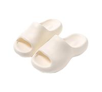Women's Comfortable Orthopedic Chunky Sandals Women's Thick Bottom Fashion One Drag Men' Home Leisure Slippers Outside The Couple Models Home Slippers Slide Womans (White, 42)