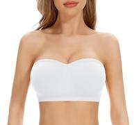 Women's Comfortable Strapless Bra Wrapped Design Non Slip Support For All Day Wear