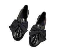 Womens Comfortable Work Shoes British Summer Pumps for Women (Black, 6)