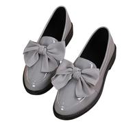 Womens Comfortable Work Shoes British Summer Pumps for Women (Grey, 5)