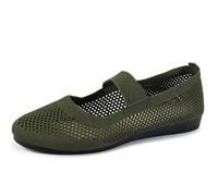 Women's Comfortable Working Nurse Shoes, Breathable Mesh Sneakers Platform Shoes for Women Womens Slip On Trainers Foam Comfort Sneaker Orthopedic Loafers for Women UK Sneakers Gym Running Army Green