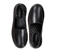 Womens Comfortable Working Nurse Shoes, Women's Air Cushion Slip-On Leather Non Slip Nurse Shoes, Breathable Walking Running Trainers, for Medical Workers, Healthcare Providers(Black,6.5 UK)