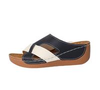 Womens Comfy Open Toe Wedge Sandals Sliders Ladies' Slippers Summer Matching Slippers Large Size Beach Sandals Casual Designer Sliders Women Size 5 White 6 (White,6.5)