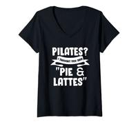 Womens Comical Pilates Thought V-Neck T-Shirt