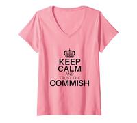 Womens Commissioner Draft Fantasy Football Respect The Commish V-Neck T-Shirt