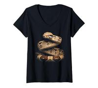 Women's Common Boa Constrictor Snake Head Reptile Wildlife Snake V-Neck T-Shirt