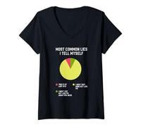 Womens Common Lies I Tell Myself Key Lime Pie V-Neck T-Shirt