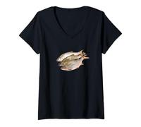 Womens Common Roach Fish V-Neck T-Shirt