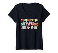 Women's Communication Looks Different for Everyone Pathologist V-Neck T-Shirt