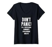 Womens Community Development Analyst V-Neck T-Shirt