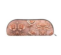Womens Compass Print Sailing Boat Makeup Bag Toiletry Bag, Rose Gold Wallpaper, Taglia Unica