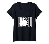 Women's Compassionate Animals Advocate Vegan Rights Awareness V-Neck T-Shirt