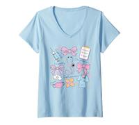 Women's Compassionate Nurse Empathy Support Care Design V-Neck T-Shirt