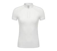 LeMieux Camille Short Sleeve Show Shirt - Womens - Lightweight and Breathable - Smart Standing Collar - White - UK18