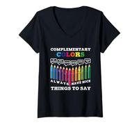 Women's Complementary Colors Always Have Nice Things to Say Artist V-Neck T-Shirt