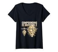 Women's Compounding is Invisible Wealth Building V-Neck T-Shirt