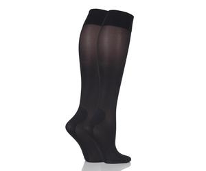 Womens Compression Socks IOMI FootNurse Energising 40 Denier Knee Highs- 2 Pairs