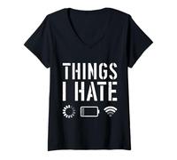 Women's Computer Science The Things I Hate The Most Funny Coder V-Neck T-Shirt