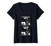 Women's Computer The COD Doesn't WHY?The Code Works WHY? Coder V-Neck T-Shirt
