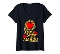 Women's Con Amor eterno te he Amado, versículo Jeremías 31:3 V-Neck T-Shirt