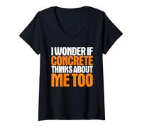 Women's Concrete Pump Operator I Wonder If V-Neck T-Shirt