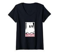 Womens CONCUR Ellefoot Elephant Foot Retro Eyes V-Neck T-Shirt
