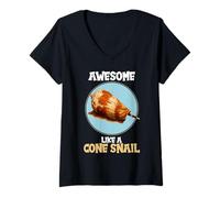 Womens Cone Snails Awesome Like a Cone Snail V-Neck T-Shirt