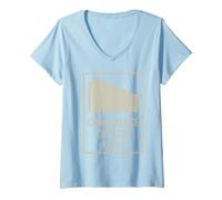 Womens Conference Capital Shirt OPKS Modern Business Graphic V-Neck T-Shirt