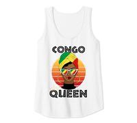 Womens Congolese Queen African Queen Congo Flag Congolese Women Tank Top