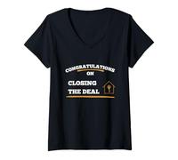 Womens Congratulations On Closing The Deal V-Neck T-Shirt