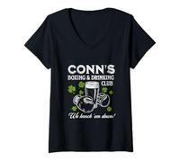 Women's Conn’s Boxing & Drinking Club Design - Funny Irish Stout V-Neck T-Shirt
