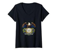 Women's Connecticut Eagle State Heritage Vintage V-Neck T-Shirt
