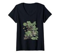 Womens Connecticut Territory Tree The Charter Oak V-Neck T-Shirt