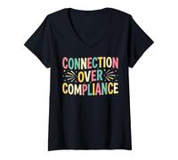Women's Connection Over Compliance Advocate Statement V-Neck T-Shirt