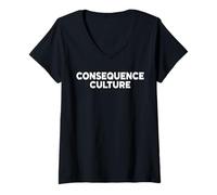 Womens Consequence Culture Revival of Common Sense No Wokeness V-Neck T-Shirt