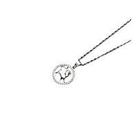 Women'S Constellations Necklace 925 Sterling Silver Pendant Necklaces Carving Hollow Dainty Pendant Constellations Guardian Choker for Women Girls Gift Leo