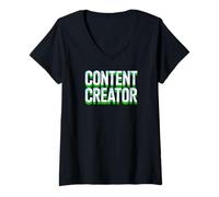 Women's Content Creator Blogging Social Media Influencer V-Neck T-Shirt