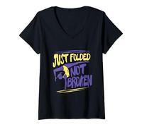 Womens Contortionist Contortion Just Folded Not Broken V-Neck T-Shirt