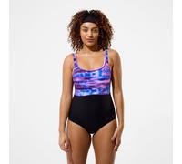 Speedo - Women's Print Contour Eclipse One Piece - Swimsuit size 8, black